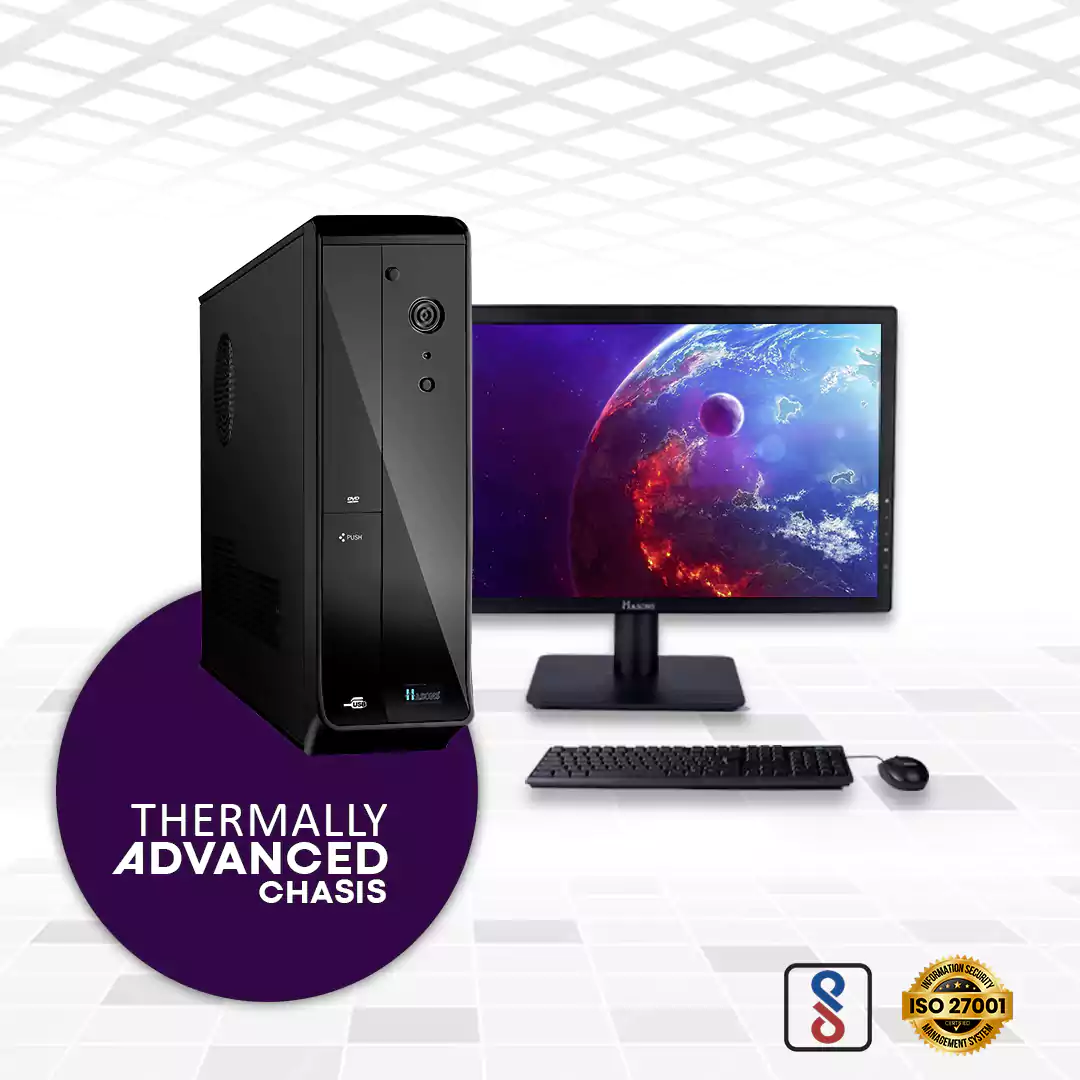 12th gen desktop 4GB RAM i3 processor | 1 TB HDD | 256 GB SSD |  H610 Motherboard Chipset | 21.5 Inch Screen | Desktop Set